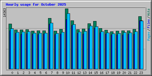 Hourly usage for October 2025