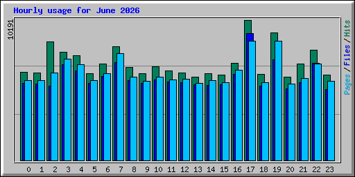 Hourly usage for June 2026
